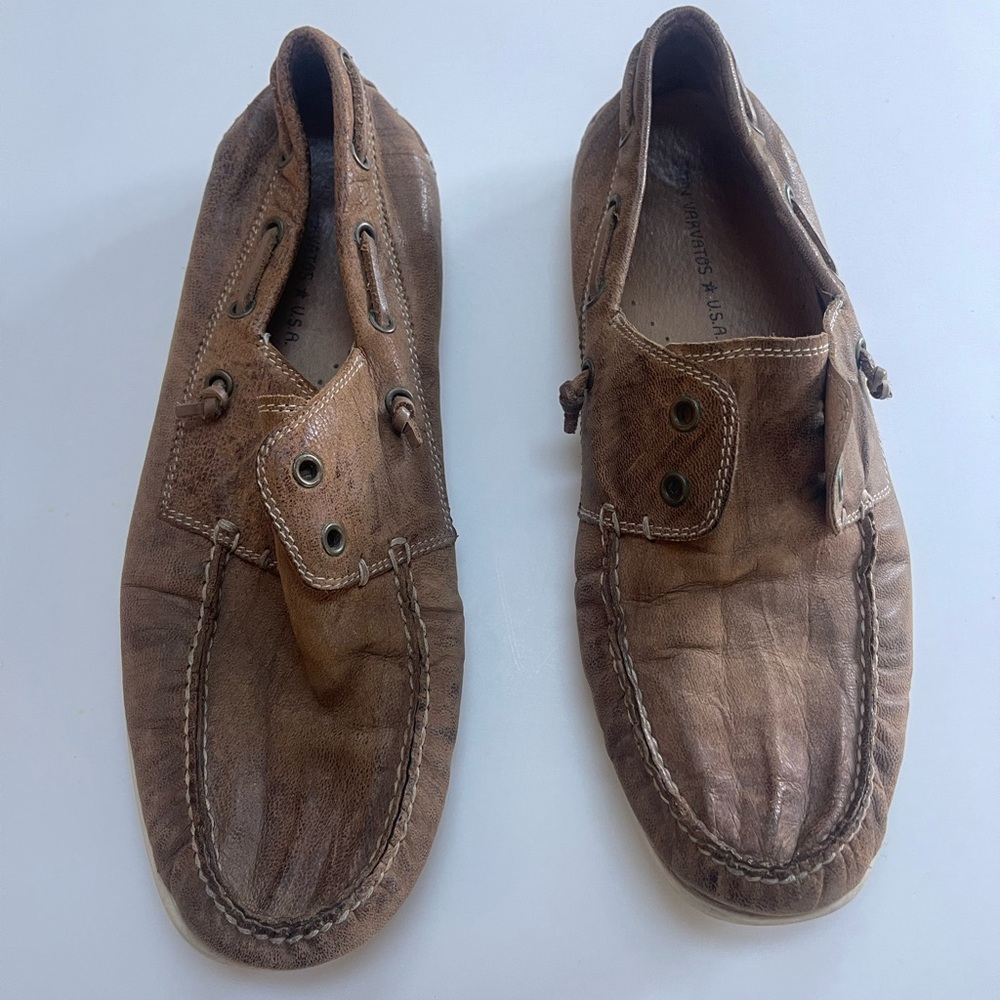 John Varvatos men’s loafers Sz 10.5 tan